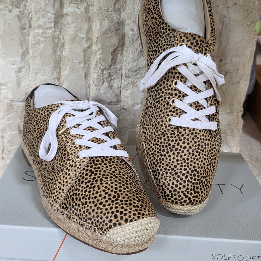 Sole Society Dotted Print Sneakers with White Laces